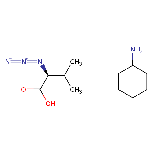 NC1CCCCC1.[N-]=[N+]=N[C@H](C(=O)O)C(C)C