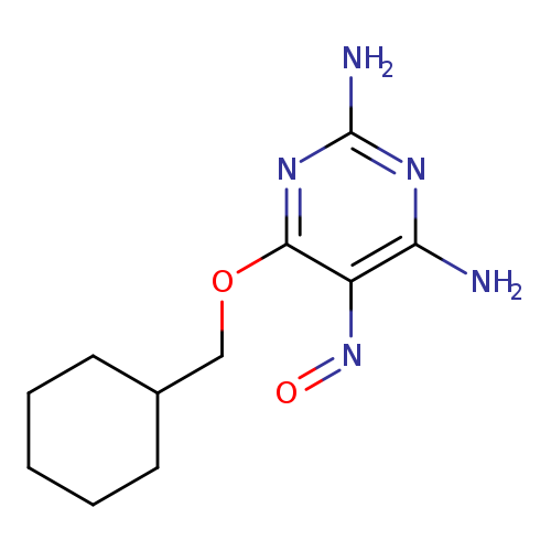 O=Nc1c(OCC2CCCCC2)nc(nc1N)N
