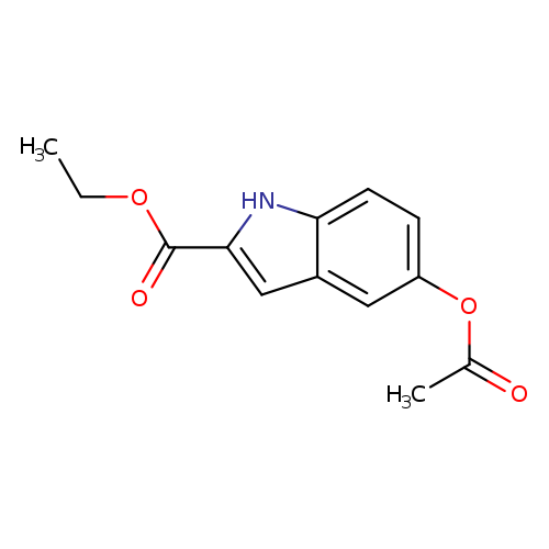 CCOC(=O)c1cc2c([nH]1)ccc(c2)OC(=O)C