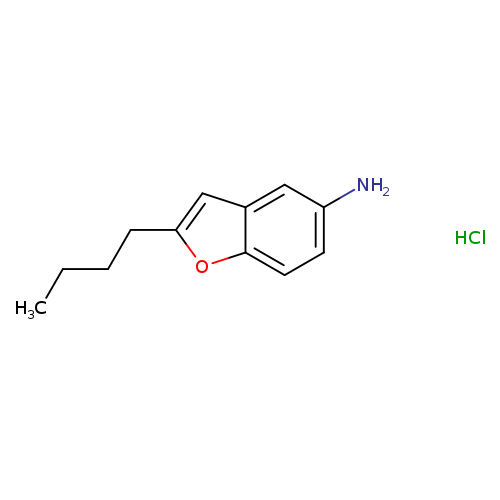CCCCc1cc2c(o1)ccc(c2)N.Cl