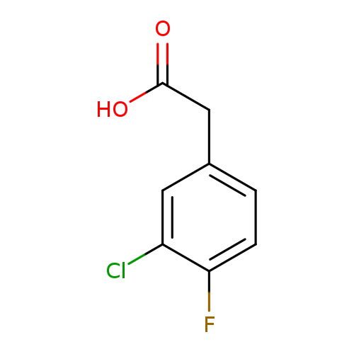 OC(=O)Cc1ccc(c(c1)Cl)F