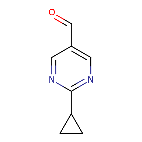 O=Cc1cnc(nc1)C1CC1