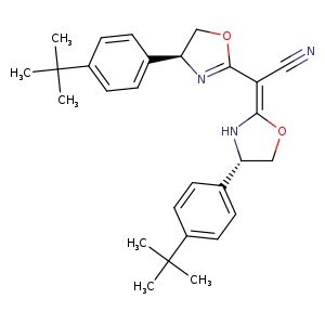 N#C/C(=C/1OC[C@@H](N1)c1ccc(cc1)C(C)(C)C)/C1=N[C@H](CO1)c1ccc(cc1)C(C)(C)C