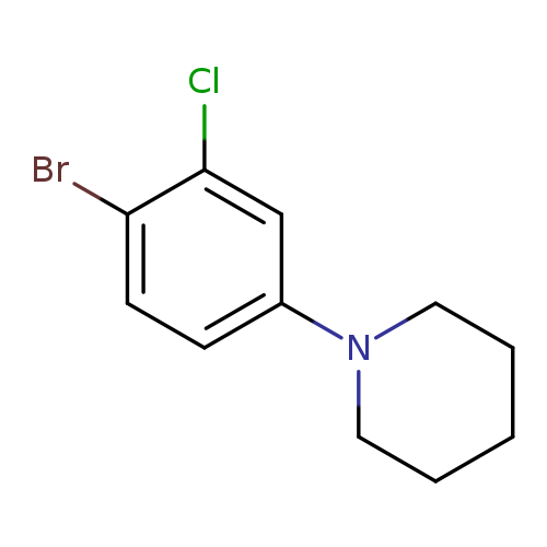 Brc1ccc(cc1Cl)N1CCCCC1