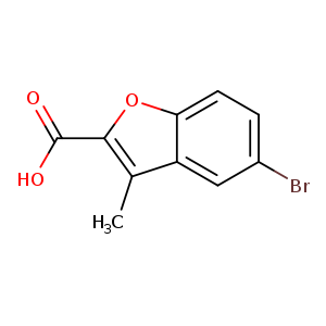 Brc1ccc2c(c1)c(C)c(o2)C(=O)O