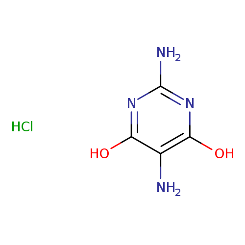 Nc1nc(O)c(c(n1)O)N.Cl