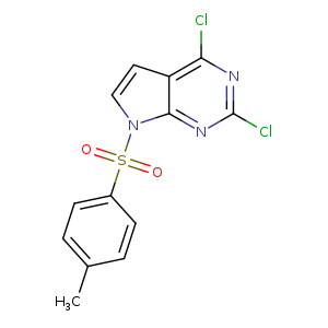 Cc1ccc(cc1)S(=O)(=O)n1ccc2c1nc(Cl)nc2Cl