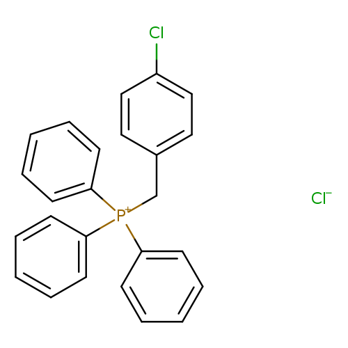 Clc1ccc(cc1)C[P+](c1ccccc1)(c1ccccc1)c1ccccc1.[Cl-]