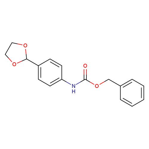 O=C(Nc1ccc(cc1)C1OCCO1)OCc1ccccc1