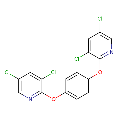 Clc1cnc(c(c1)Cl)Oc1ccc(cc1)Oc1ncc(cc1Cl)Cl