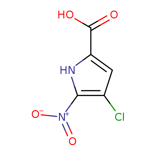 [O-][N+](=O)c1[nH]c(cc1Cl)C(=O)O