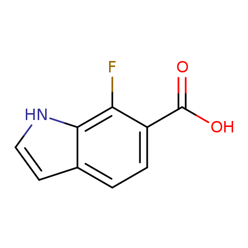 OC(=O)c1ccc2c(c1F)[nH]cc2