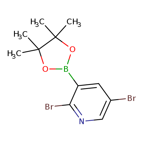 CC1(C)OB(OC1(C)C)c1cc(Br)cnc1Br