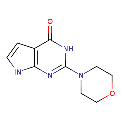 O=c1[nH]c(nc2c1cc[nH]2)N1CCOCC1