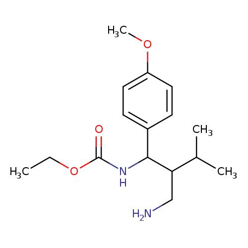 CCOC(=O)NC(C(C(C)C)CN)c1ccc(cc1)OC