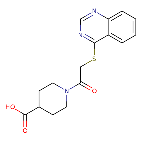 OC(=O)C1CCN(CC1)C(=O)CSc1ncnc2c1cccc2