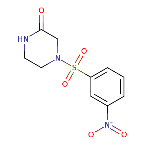 O=C1NCCN(C1)S(=O)(=O)c1cccc(c1)[N+](=O)[O-]