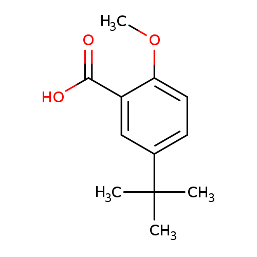COc1ccc(cc1C(=O)O)C(C)(C)C