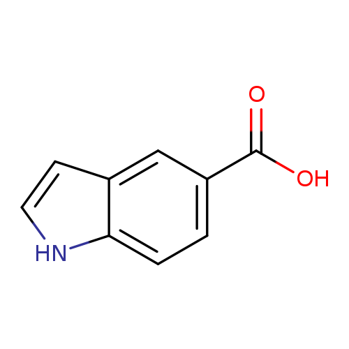 OC(=O)c1ccc2c(c1)cc[nH]2