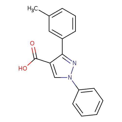 Cc1cccc(c1)c1nn(cc1C(=O)O)c1ccccc1