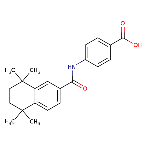 O=C(c1ccc2c(c1)C(C)(C)CCC2(C)C)Nc1ccc(cc1)C(=O)O