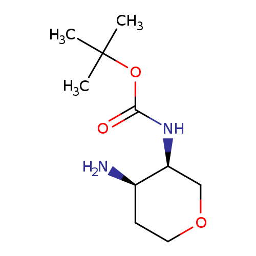 N[C@@H]1CCOC[C@@H]1NC(=O)OC(C)(C)C