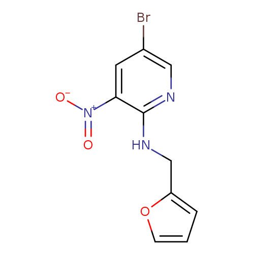 Brc1cnc(c(c1)[N+](=O)[O-])NCc1ccco1