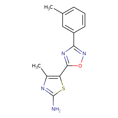 Cc1cccc(c1)c1noc(n1)c1sc(nc1C)N