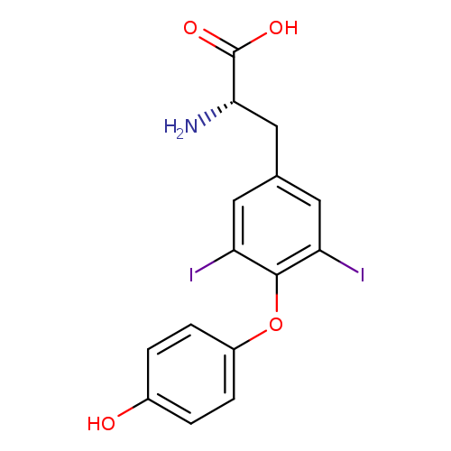 OC(=O)[C@H](Cc1cc(I)c(c(c1)I)Oc1ccc(cc1)O)N