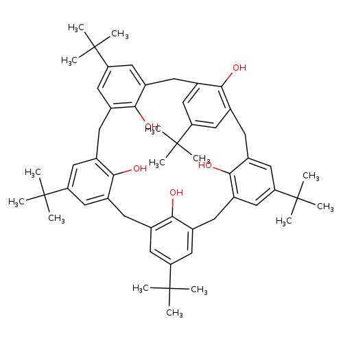 Oc1c2cc(cc1Cc1cc(cc(c1O)Cc1cc(cc(c1O)Cc1c(c(Cc3c(c(C2)cc(c3)C(C)(C)C)O)cc(c1)C(C)(C)C)O)C(C)(C)C)C(C)(C)C)C(C)(C)C