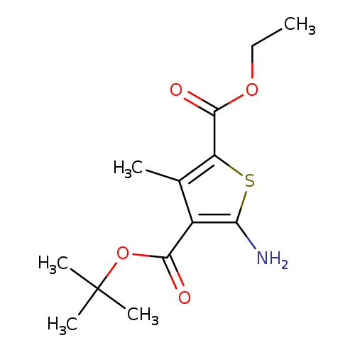 CCOC(=O)c1sc(c(c1C)C(=O)OC(C)(C)C)N
