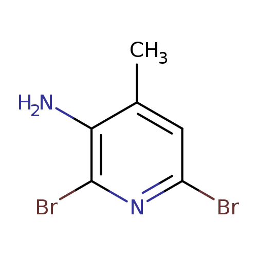 Brc1cc(C)c(c(n1)Br)N