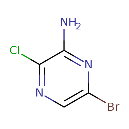 Brc1cnc(c(n1)N)Cl