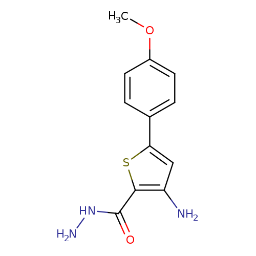NNC(=O)c1sc(cc1N)c1ccc(cc1)OC