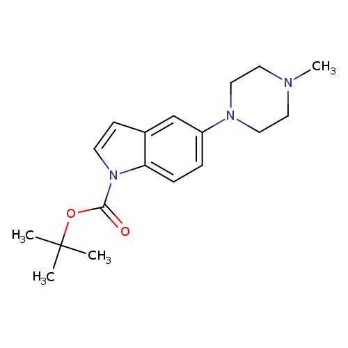 CN1CCN(CC1)c1ccc2c(c1)ccn2C(=O)OC(C)(C)C