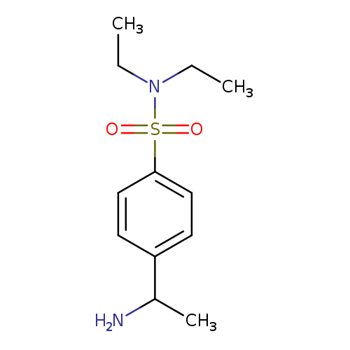 CCN(S(=O)(=O)c1ccc(cc1)C(N)C)CC