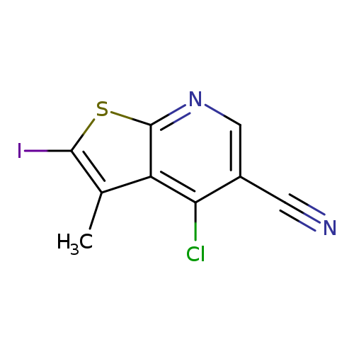 N#Cc1cnc2c(c1Cl)c(C)c(s2)I