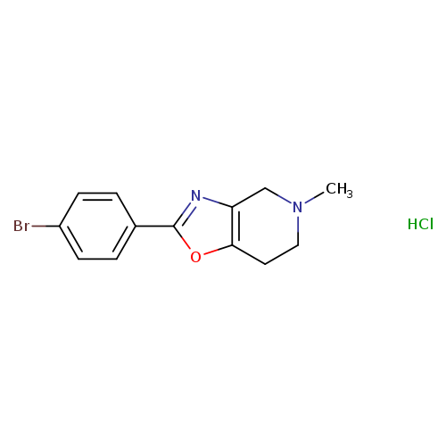 CN1CCc2c(C1)nc(o2)c1ccc(cc1)Br.Cl