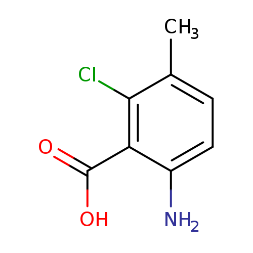 OC(=O)c1c(N)ccc(c1Cl)C