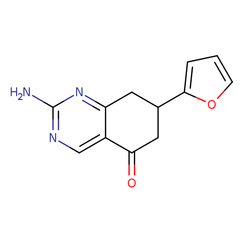 Nc1ncc2c(n1)CC(CC2=O)c1ccco1