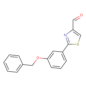 O=Cc1csc(n1)c1cccc(c1)OCc1ccccc1