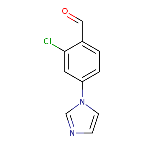 O=Cc1ccc(cc1Cl)n1cncc1