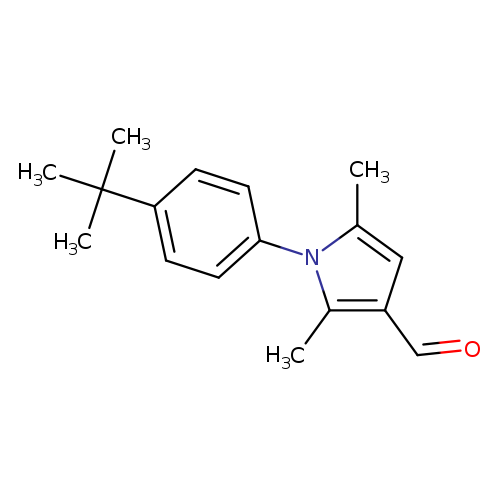 O=Cc1cc(n(c1C)c1ccc(cc1)C(C)(C)C)C