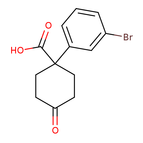 O=C1CCC(CC1)(C(=O)O)c1cccc(c1)Br