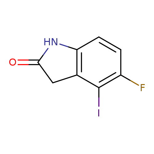 O=C1Nc2c(C1)c(I)c(cc2)F