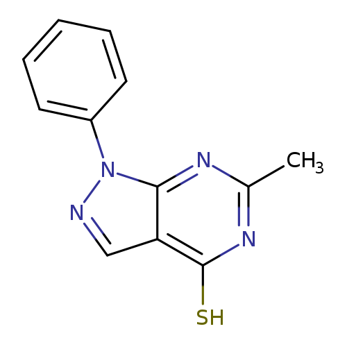 Cc1nc(S)c2c(n1)n(nc2)c1ccccc1
