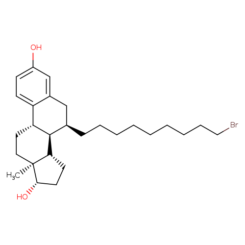BrCCCCCCCCC[C@@H]1Cc2cc(O)ccc2[C@@H]2[C@@H]1[C@@H]1CC[C@@H]([C@]1(CC2)C)O