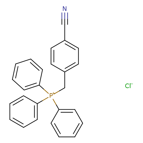 N#Cc1ccc(cc1)C[P+](c1ccccc1)(c1ccccc1)c1ccccc1.[Cl-]