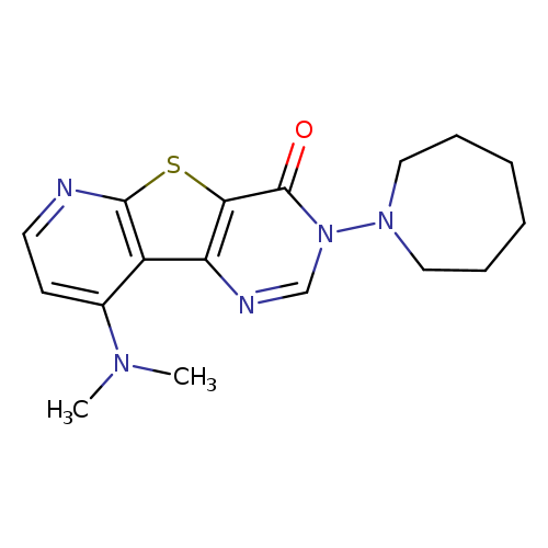 CN(c1ccnc2c1c1ncn(c(=O)c1s2)N1CCCCCC1)C