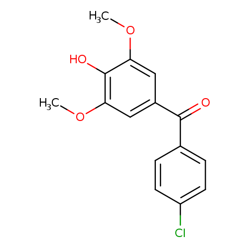 COc1cc(cc(c1O)OC)C(=O)c1ccc(cc1)Cl